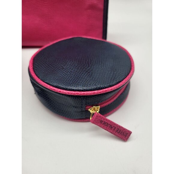 Estee Lauder Set of 3 Makeup/Cosmetic/Travel Pouches Pink Blue - Picture 2 of 7